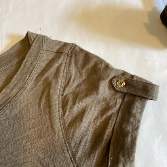 Banana Republic Factory T-shirt Cotton Dress Brown/Green, size L - Picture 7 of 9